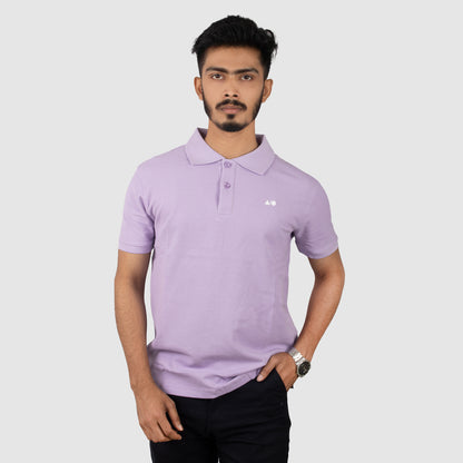 Mens Basic Polo Shirt (Purple Rose)