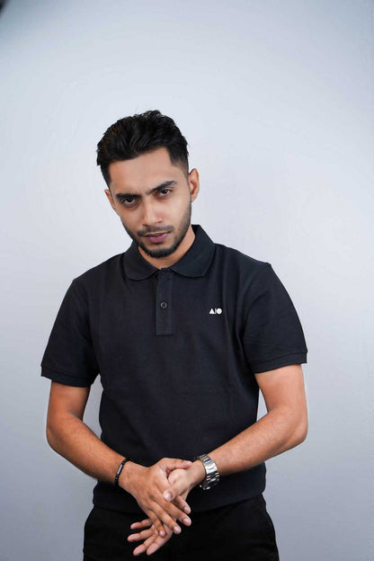 Mens Basic Polo Shirt (Black)