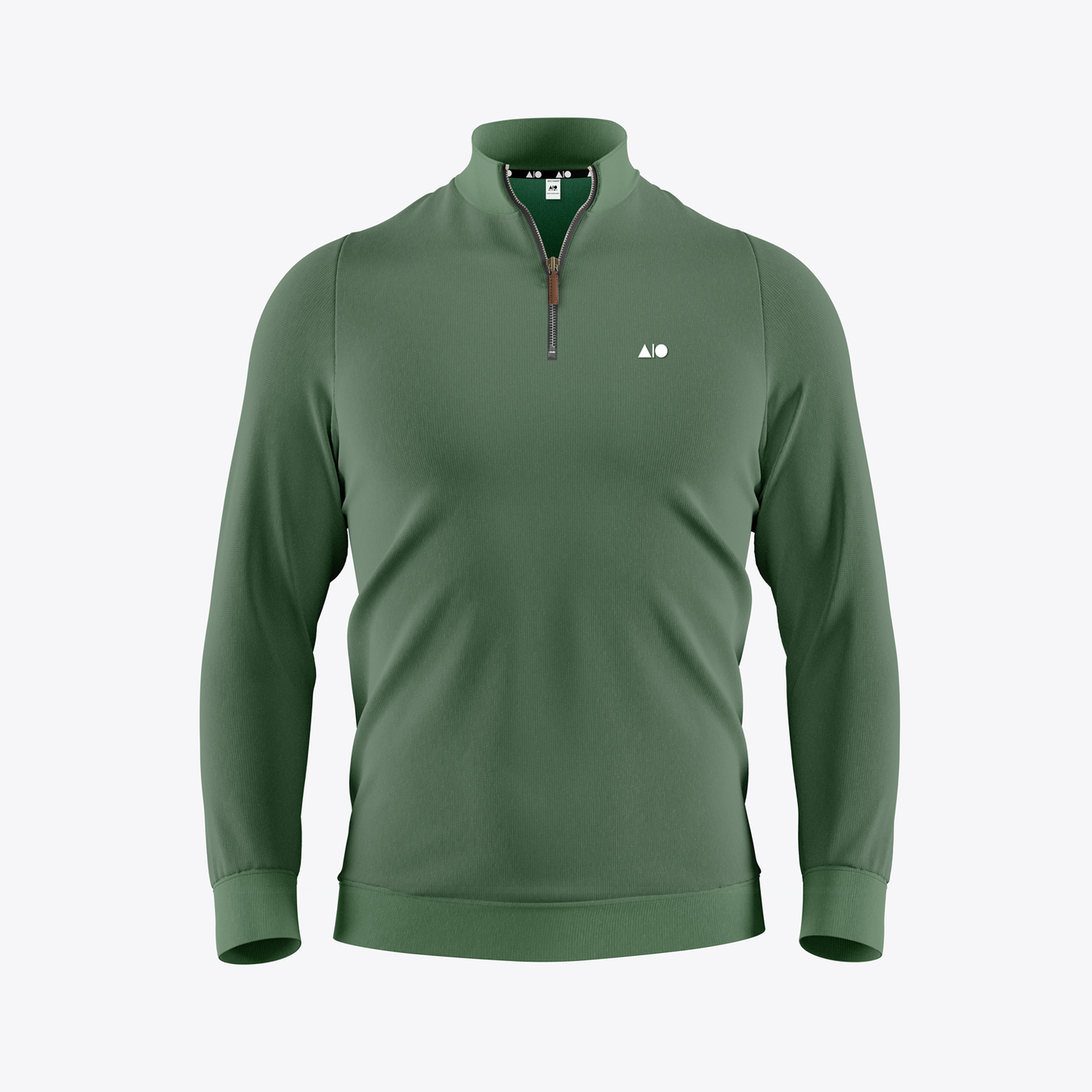Mens Sweatshirt (Zipper) - Sea Green