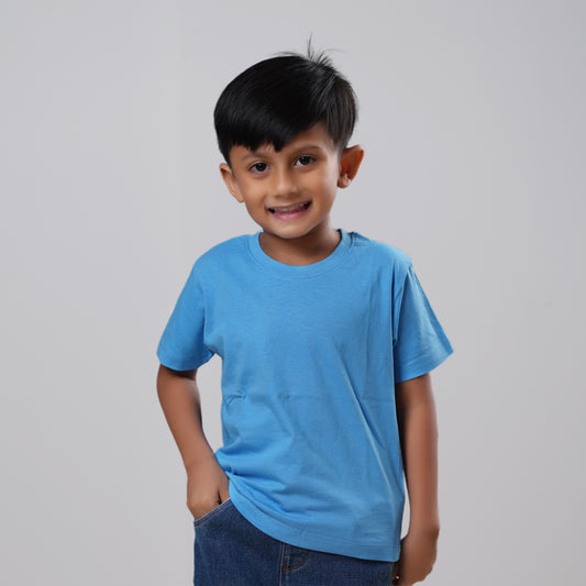 Kids Solid T-Shirt (Light Blue)