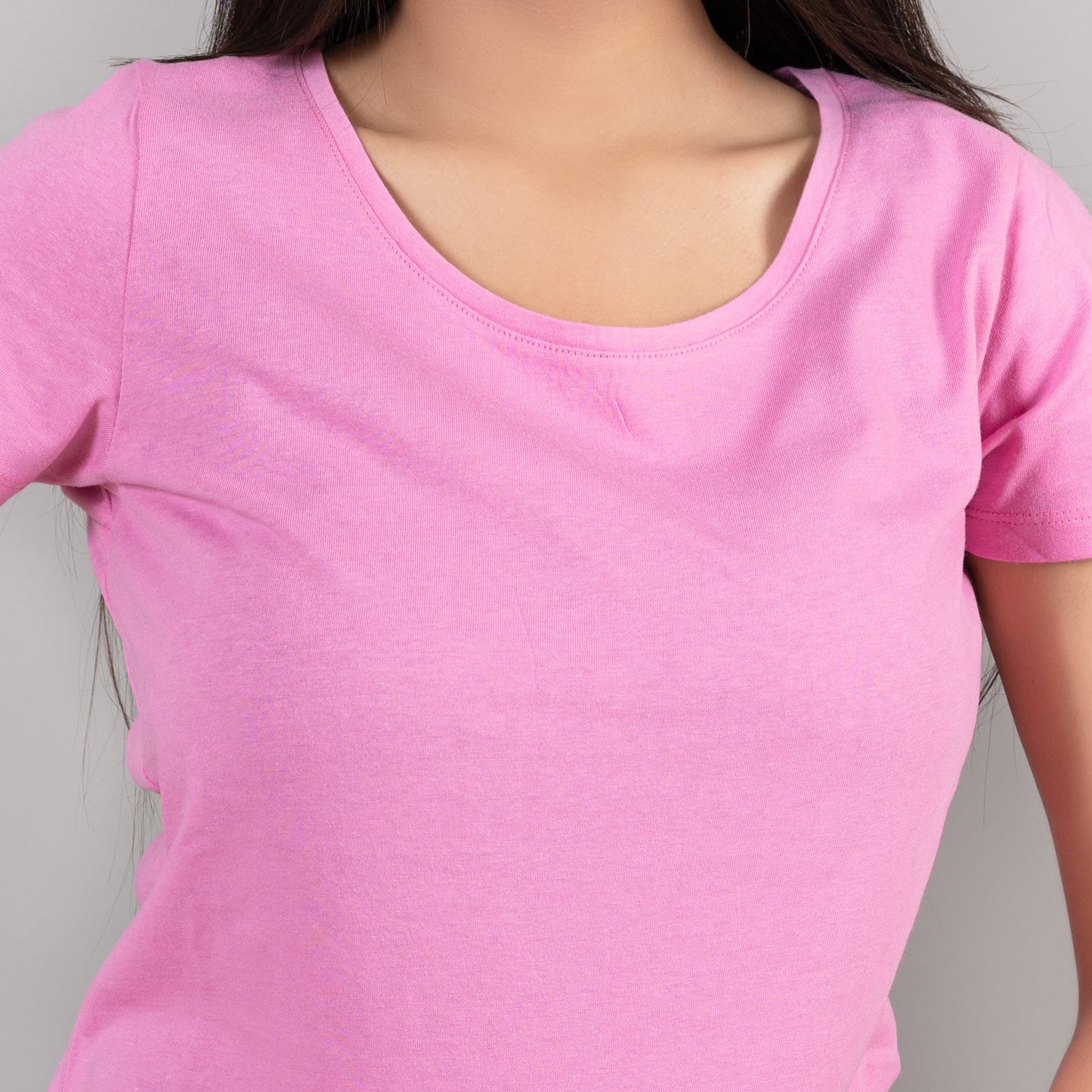 Womens Cotton T-Shirt (Light Pink)
