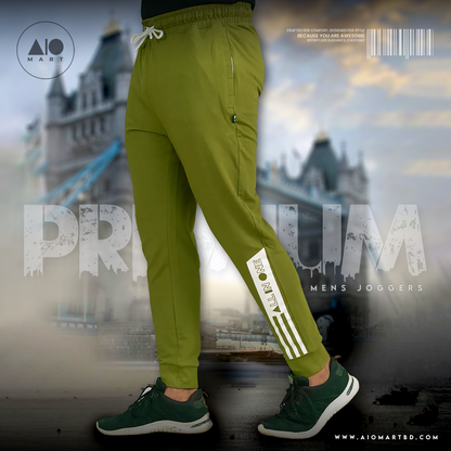 Mens Terry Cotton Joggers (Avocado)