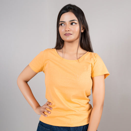 Womens Cotton T-Shirt (Mock Orange)