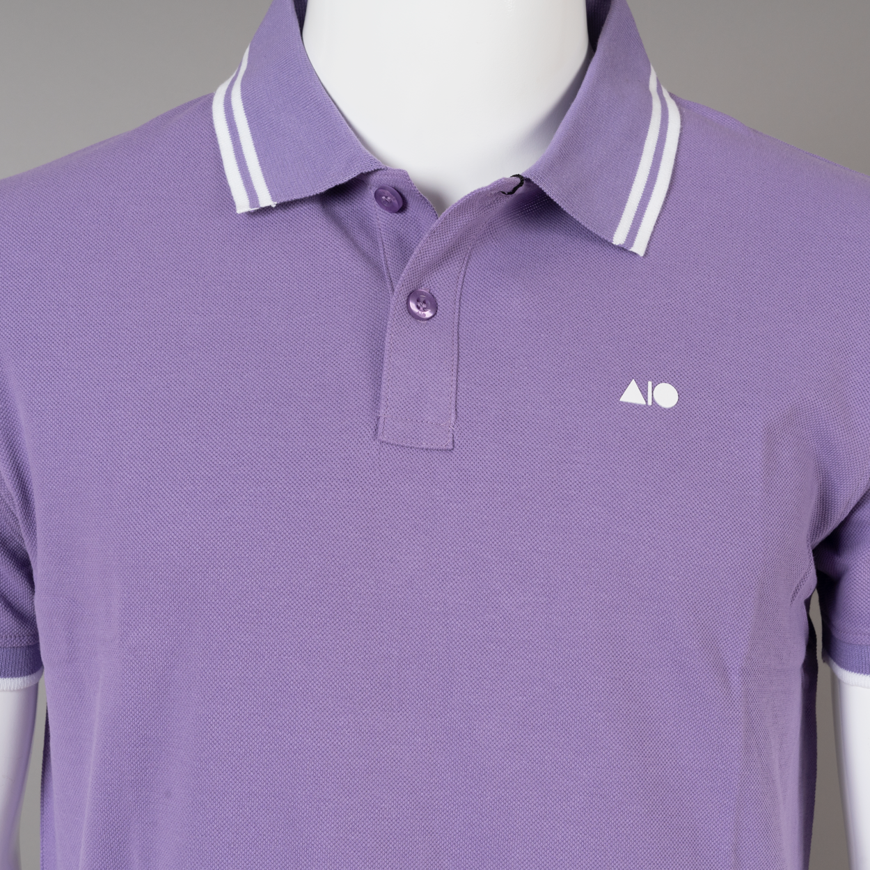 Mens Tipping Polo Shirt - Combo (Purple, Skyway & Forest Green)