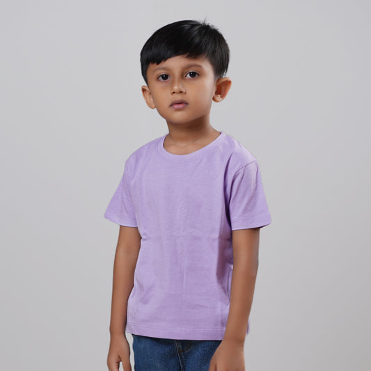 Kids Solid T-Shirt (Purple Rose)