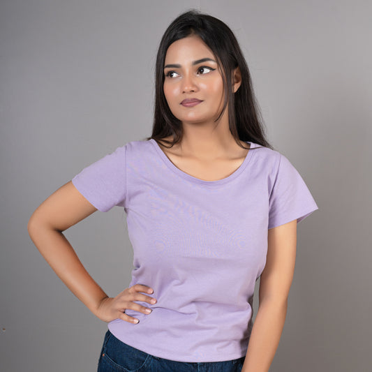 Womens Cotton T-Shirt (Purple Rose)