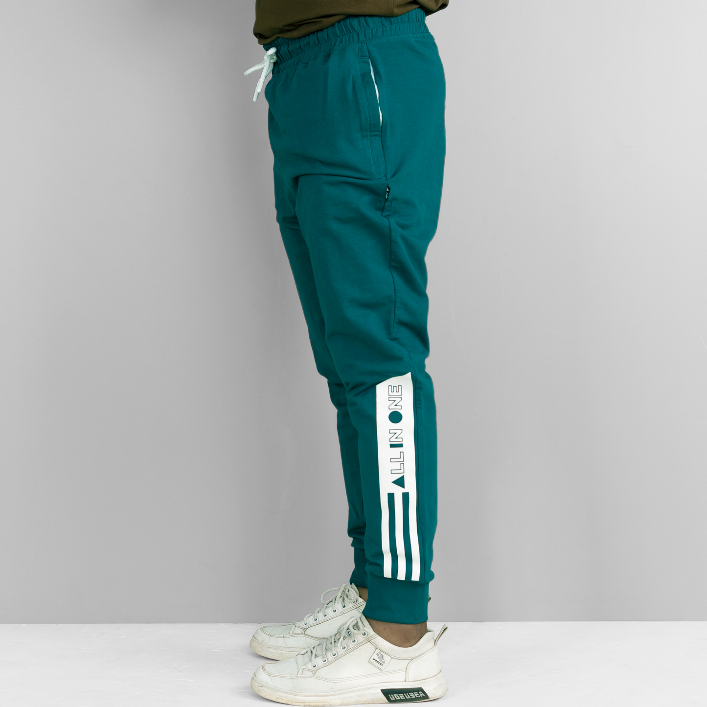 Mens Terry Cotton Joggers (Teal)