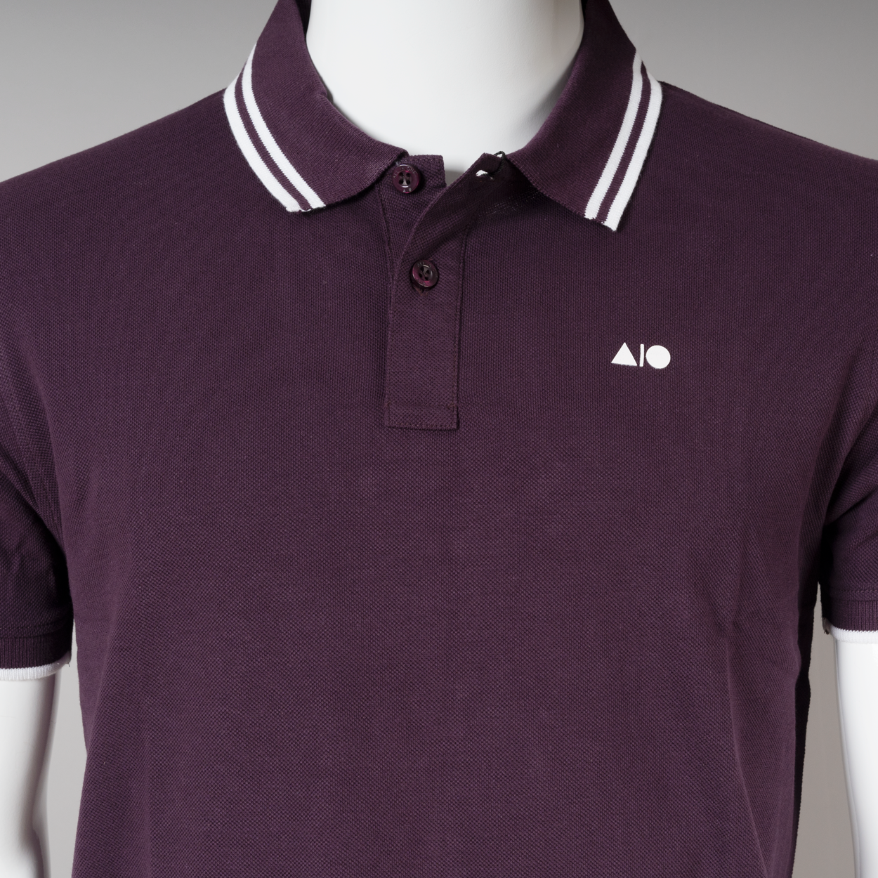 Mens Tipping Polo Shirt - Combo (Wine, Skyway & Forest Green)