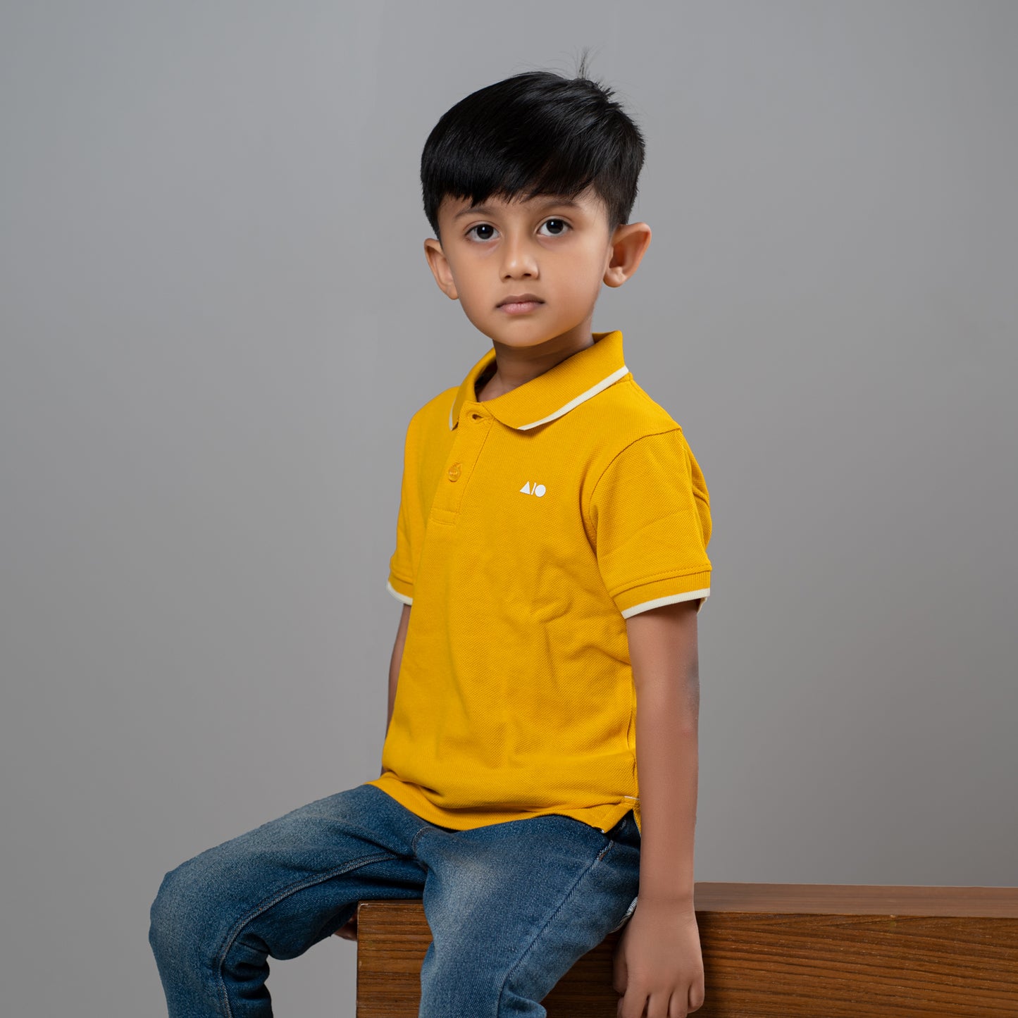 Kids Polo Shirt Combo (Yellow, Orange, Blue)