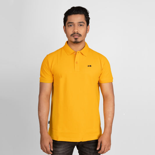 Mens Basic Polo Shirt (Yellow)