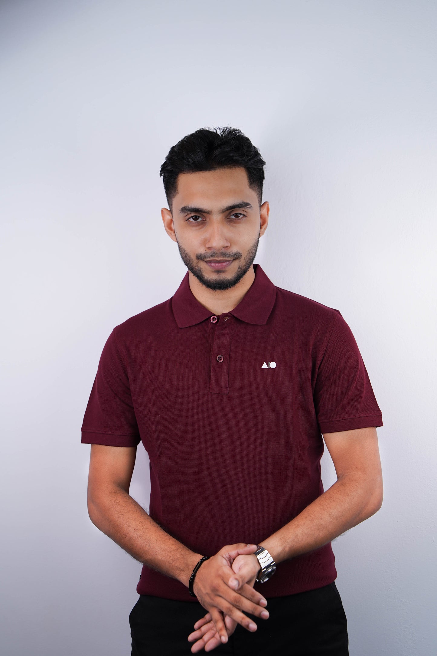 Mens Basic Polo Shirt (Maroon)