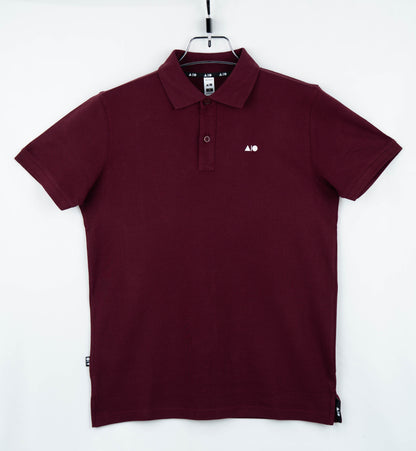 Mens Basic Polo Shirt (Maroon)