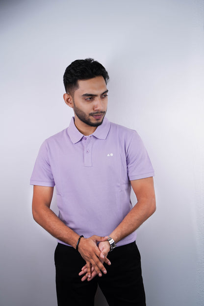 Mens Basic Polo Shirt (Purple Rose)