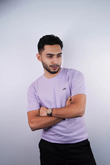 Men’s Premium Cotton T-Shirt - Any Three From (Black, Peach, Purple, White & Sky Blue)