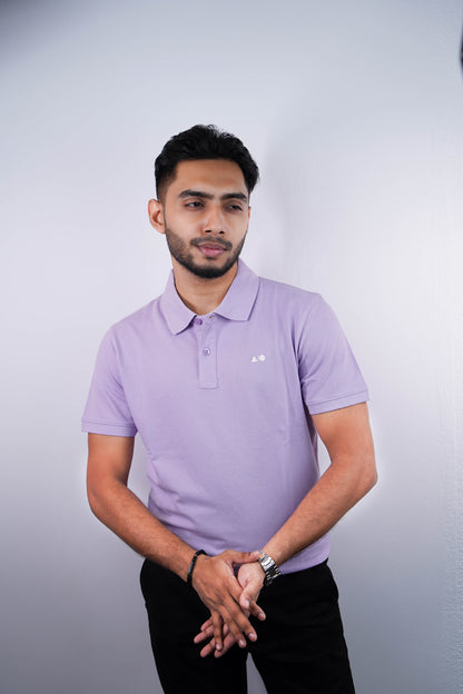 Mens Basic Polo Shirt (Purple Rose)