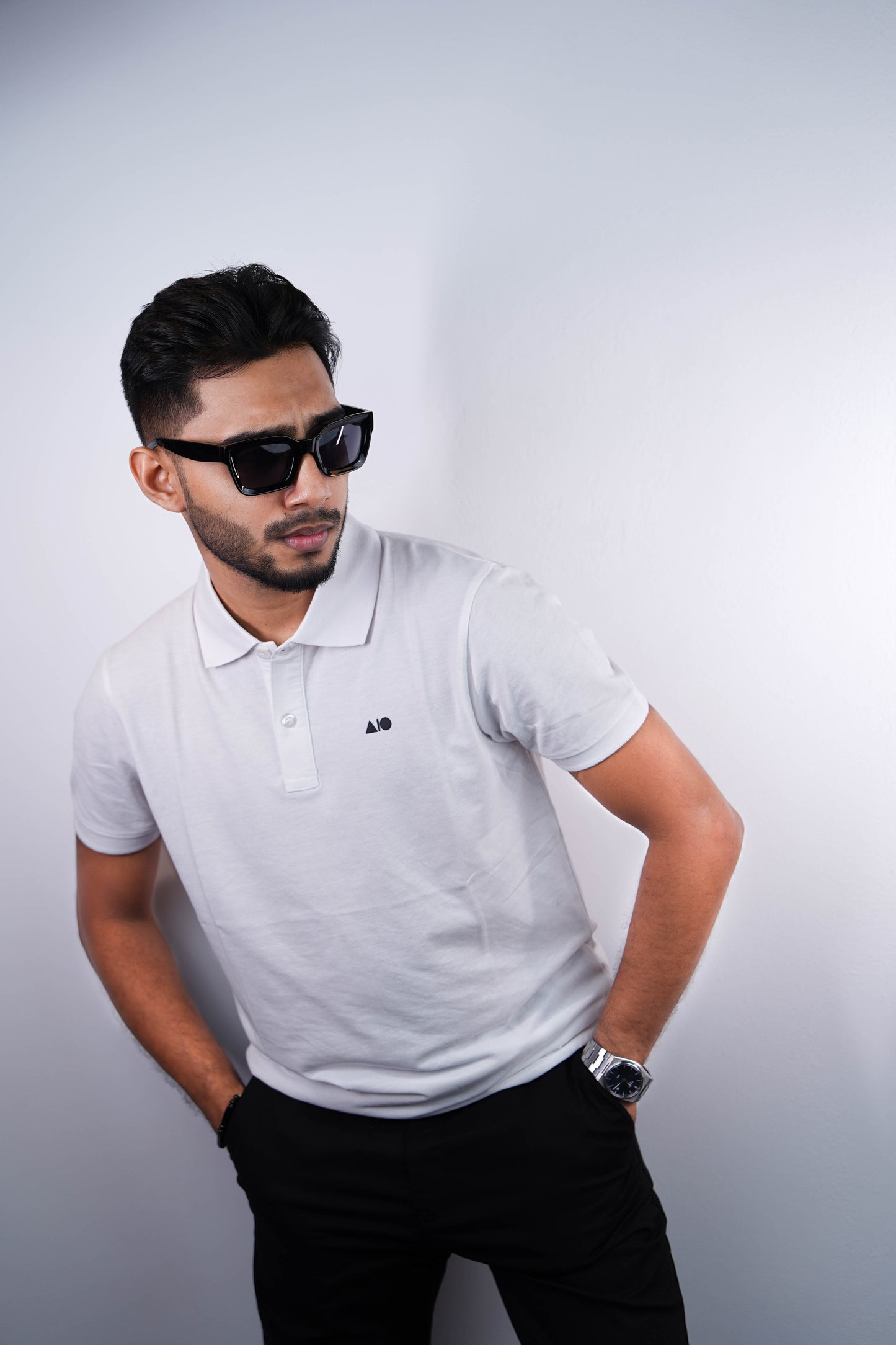 Mens Basic Polo Shirt (White)