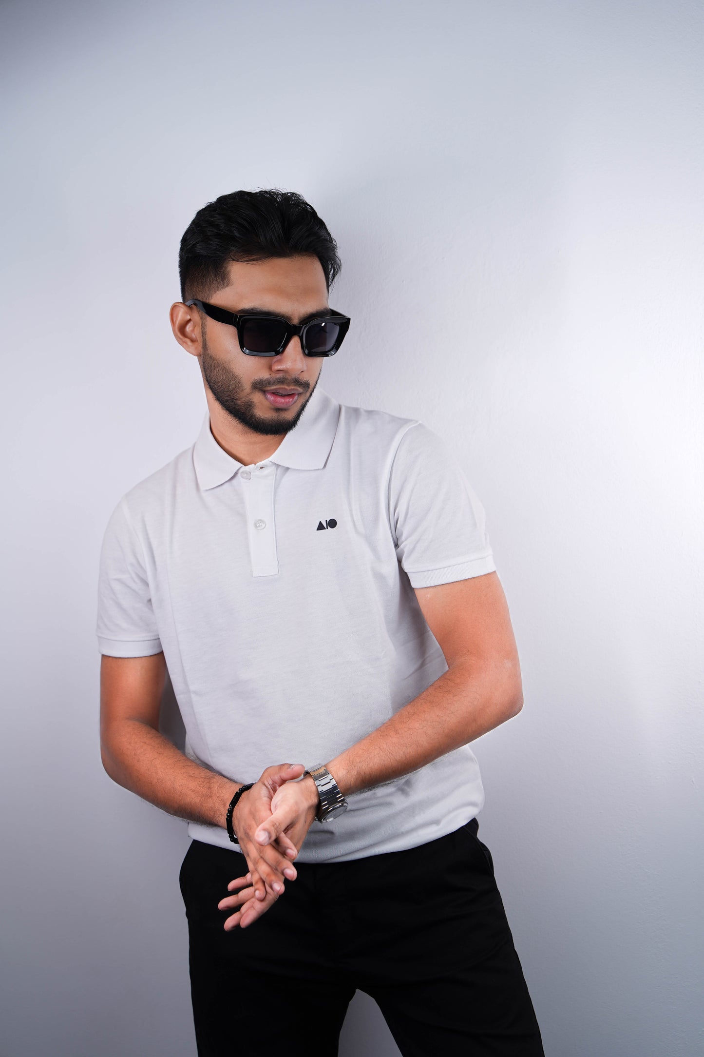 Mens Basic Polo Shirt (White)