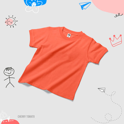 Kids Solid T-Shirt (Cherry Tomato)