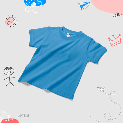 Kids Solid T-Shirt (Light Blue)