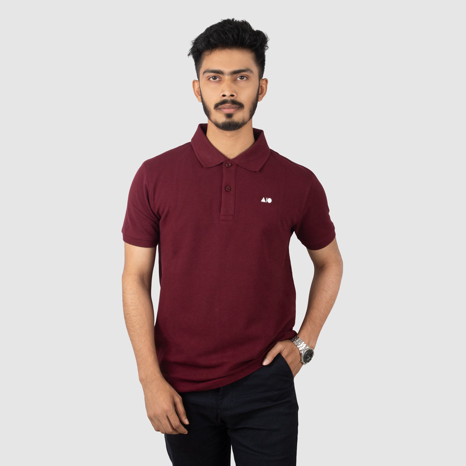 Maroon color polo shirt discount