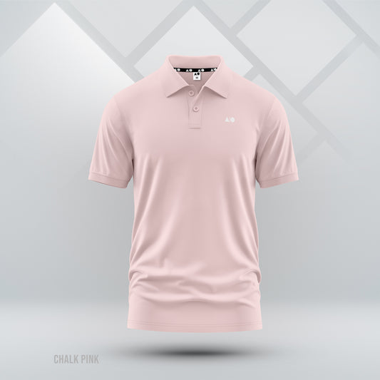 Mens Basic Polo Shirt (Chalk Pink)